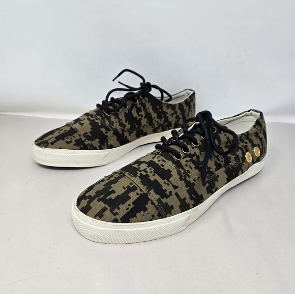 Gram Sneakers Mens Sz 42=9 Tan-Green & Black Fabric Upper Casual Comfort - Picture 5 of 15